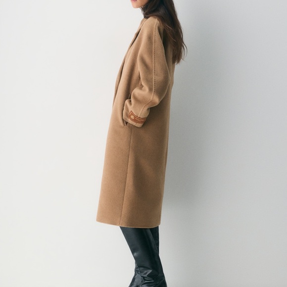Babaton Camel Double-Breasted Slouch Coat: Aritzia - Picture 8 of 9